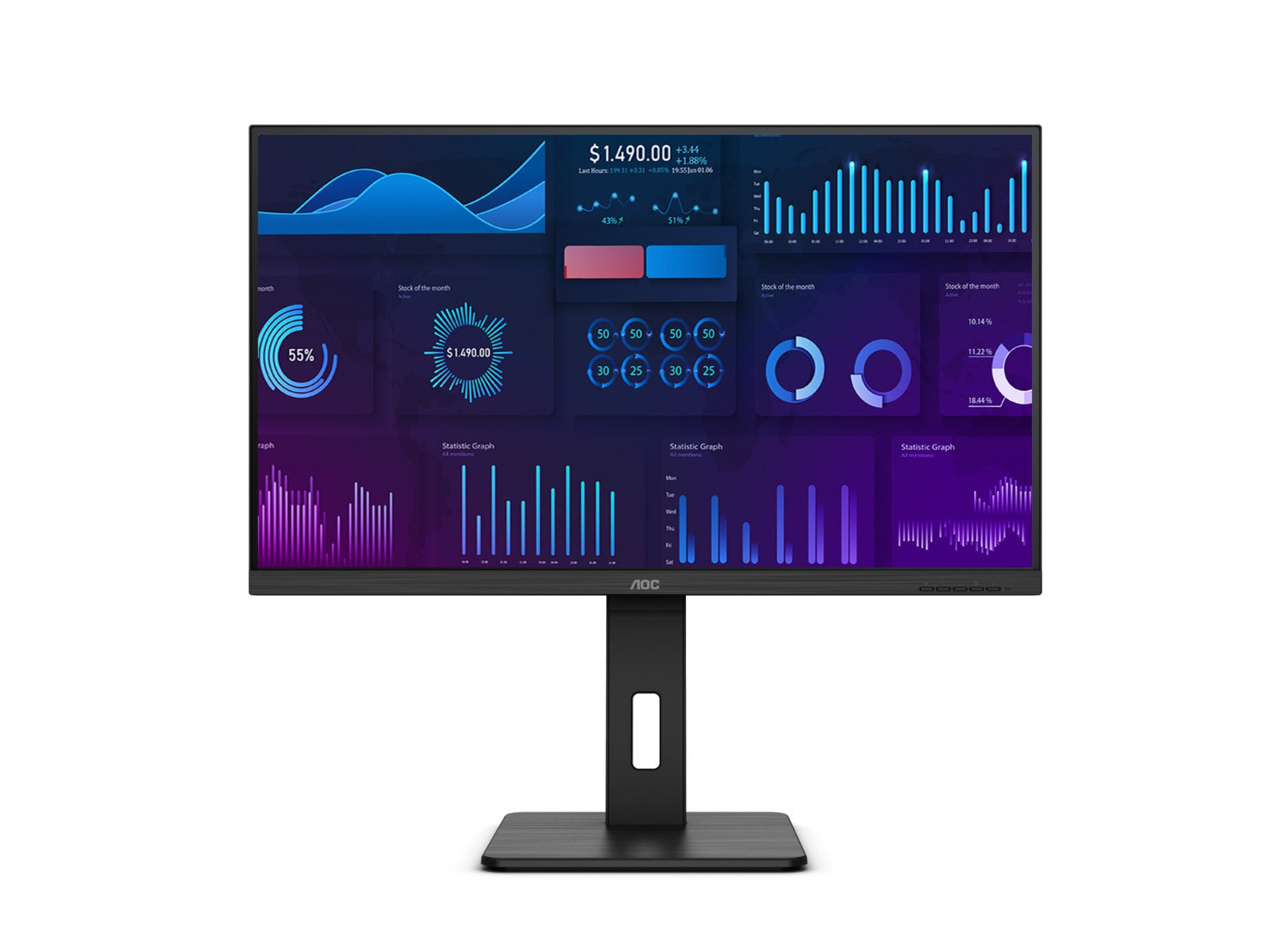 AOC 31.5″ 4K UHD U32P2C Monitor (AOC-U32P2C) image 1