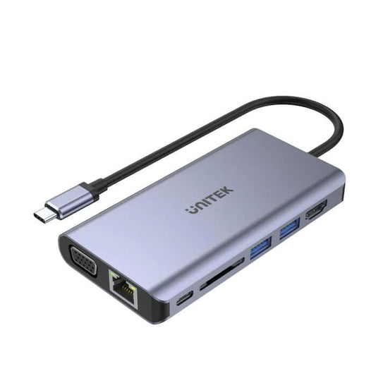 Unitek uHUB 08+ 8-in-1 USB-C Dual Display Hub (D1019B) image 1