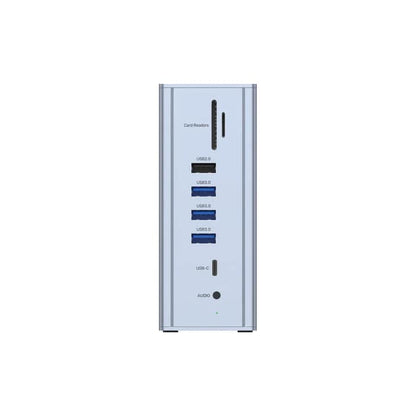 Unitek uHUB Prime 15-in-1 USB-C Ethernet Hub (D1086A) – with MST Triple 4K Monitor, 60W Power Delivery and Dual Card Reader —