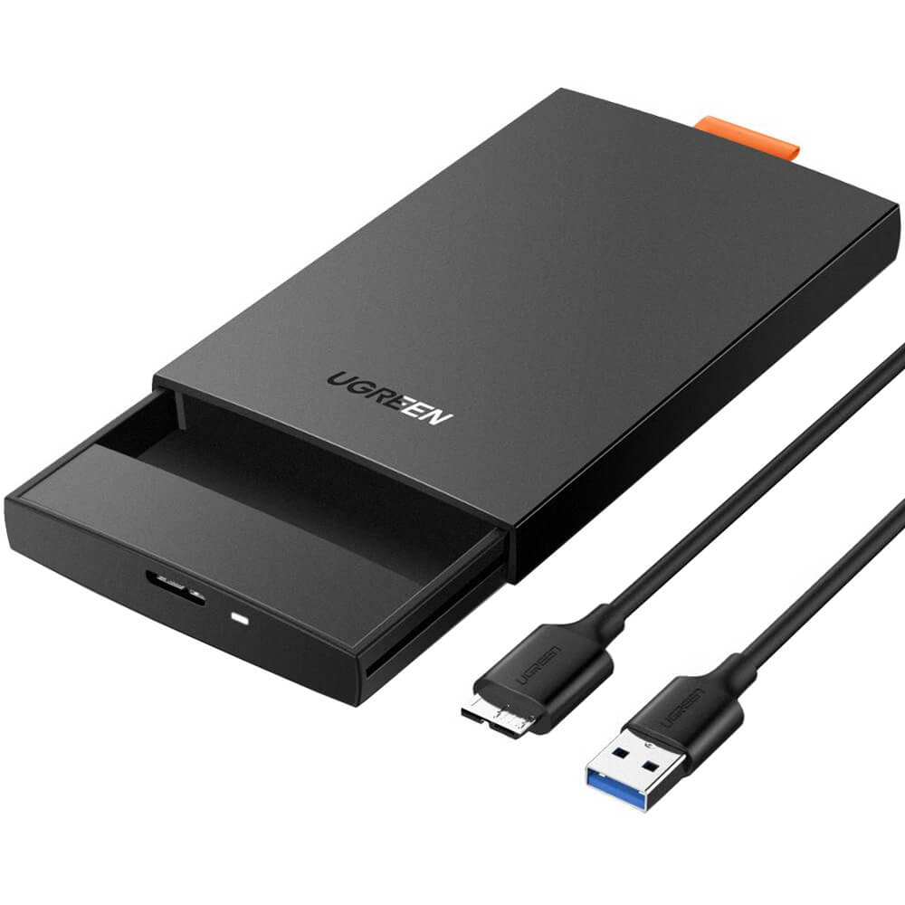 Ugreen 2.5″ SATA USB 3.0 External Enclosure (USB TYPE-C to USB 3.0A Cable) (UG-50743) image 1