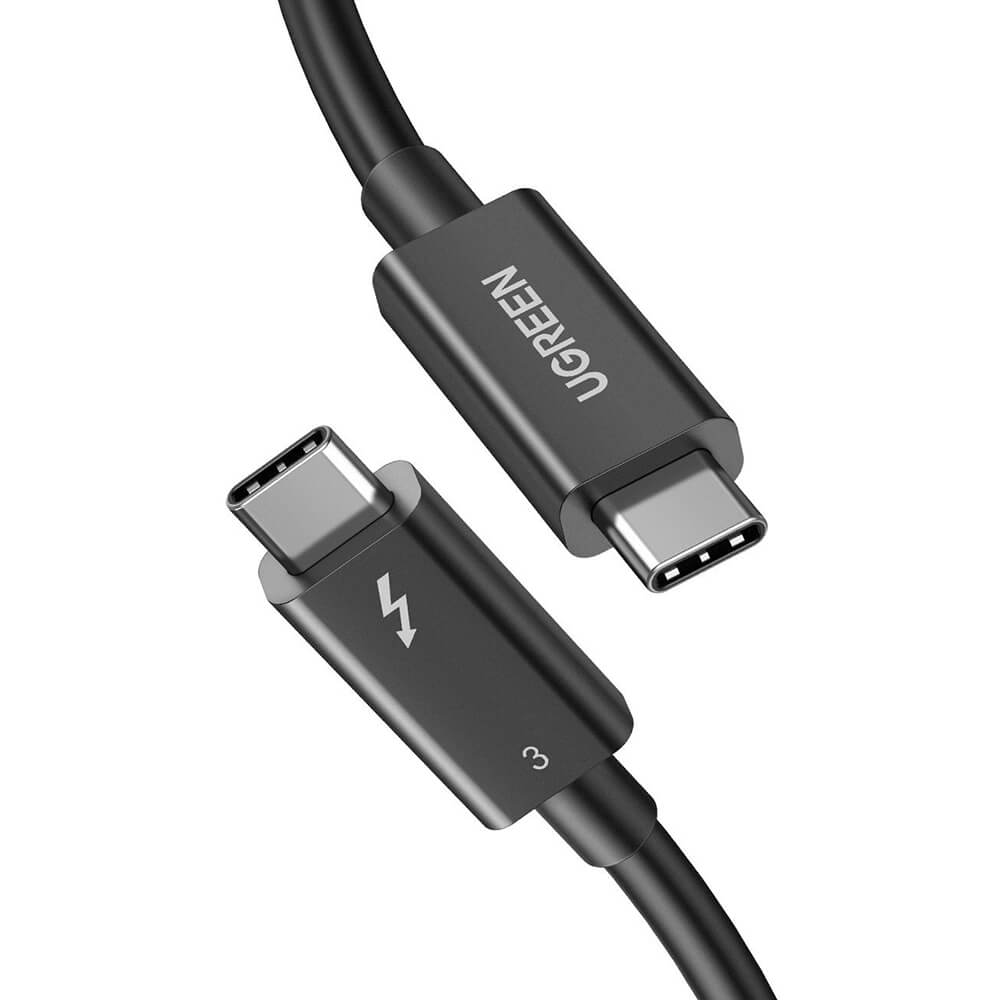 UGREEN 0.5M THUNDERBOLT3 TYPE-C 40GBPS MALE/MALE CABLE (UG-80324) image 1