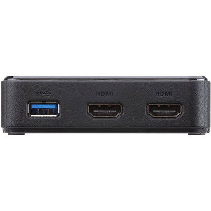 Aten USB-C Dual-HDMI Mini Dock (UH3233) — rear view