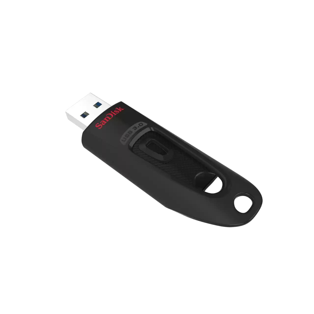 SanDisk Ultra 128GB USB 3.0 Flash Drive – Black (SDCZ48-128G-U46) — side view