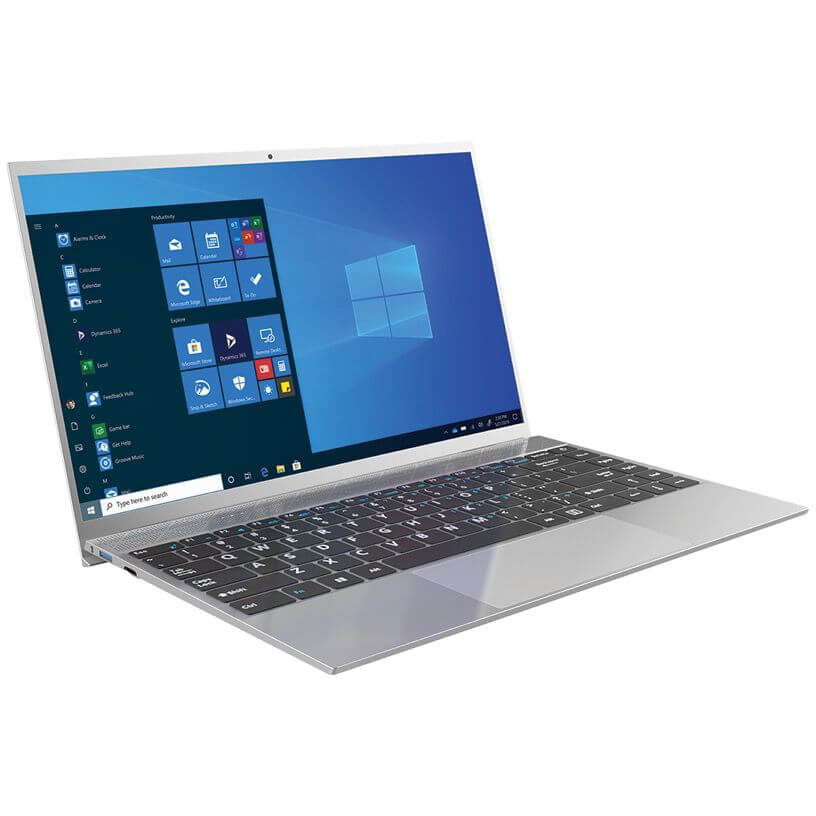 Proline Thinline Notebook PC – Celeron N3060 / 14.1″ HD / 4GB RAM / 128GB SSD / Win 10 Pro (V146ENV) — side view