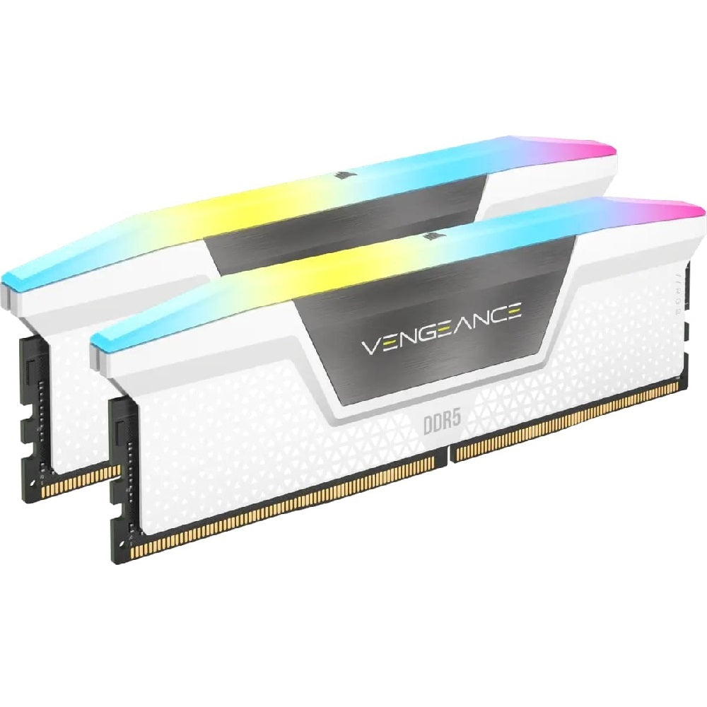 Corsair VENGEANCE RGB 32 GB (2 x 16GB) DDR5 DRAM 6000MHz C40 Desktop Memory Kit (CMH32GX5M2B6000C40W) image 1