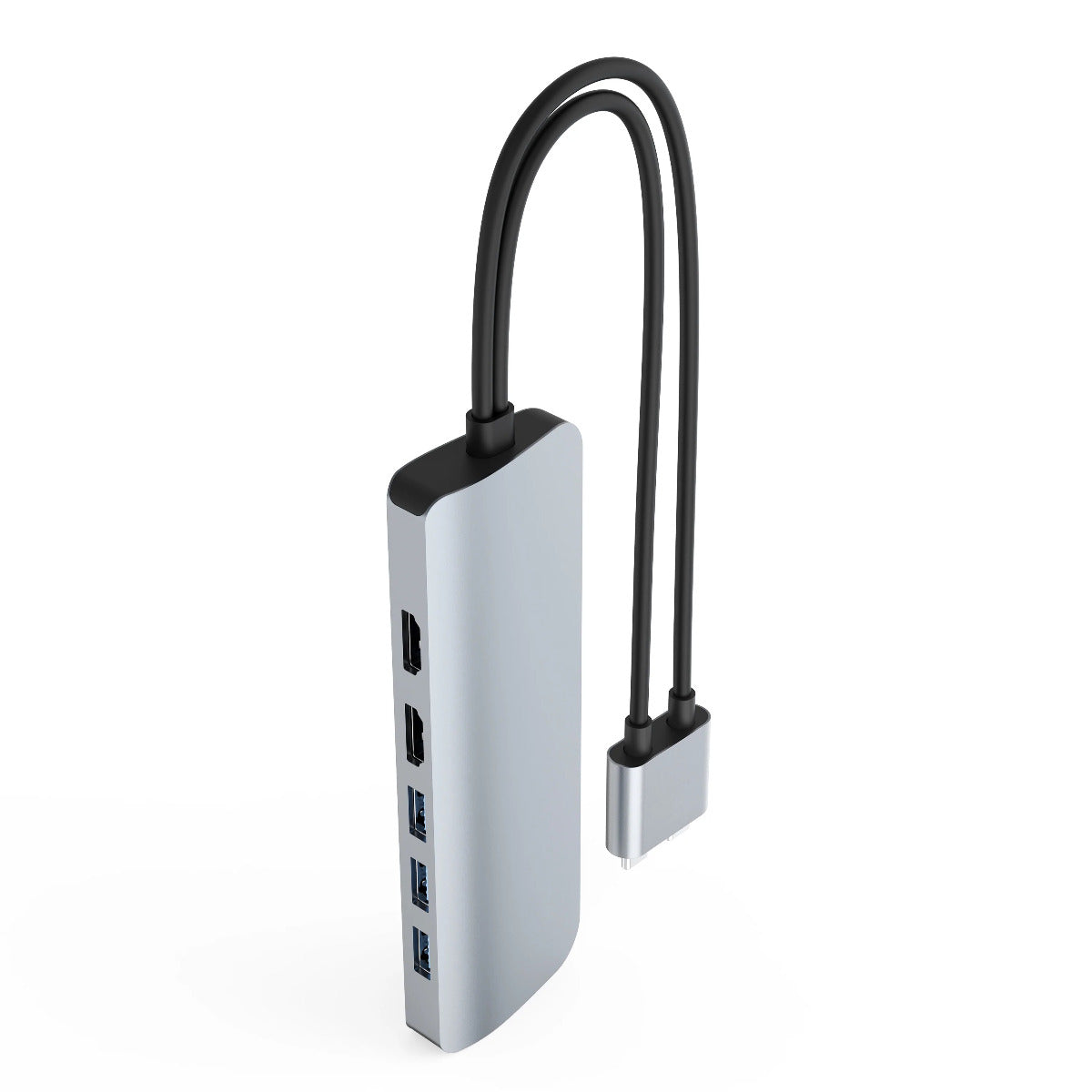 Hyper HyperDrive VIPER 10-in-2 USB-C Silver Hub (HD392-SILVER) — front view