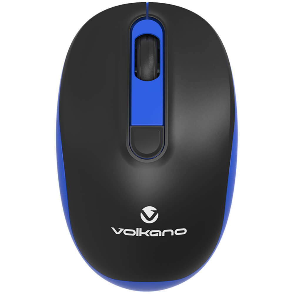 Volkano Jade Series Wireless Optical Mouse – Black With Blue (VK20125BKBL)