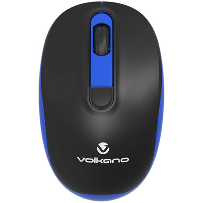 Volkano Jade Series Wireless Optical Mouse – Black With Blue (VK20125BKBL)