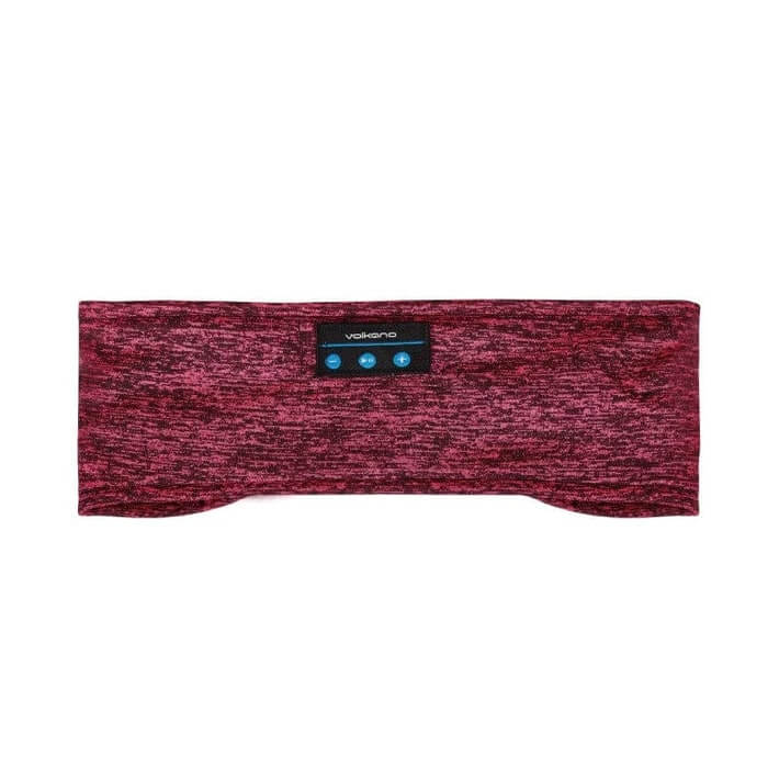 Volkano Lucid Series Bluetooth Headband Red Headphones (VK-2020-RD) — front view