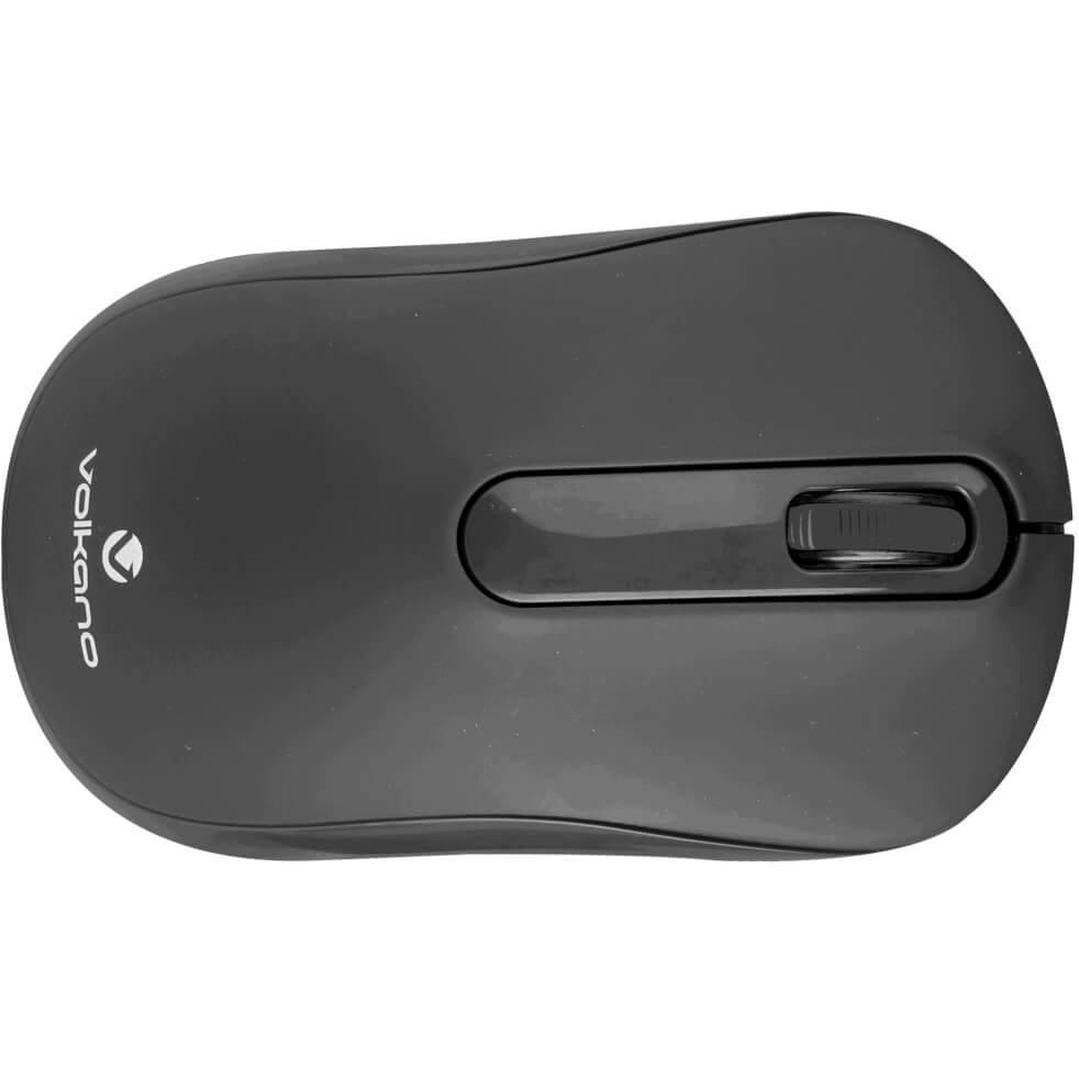 Volkano Vector Vivid Series Wireless Mouse – Black (VK20034BKG) — side view
