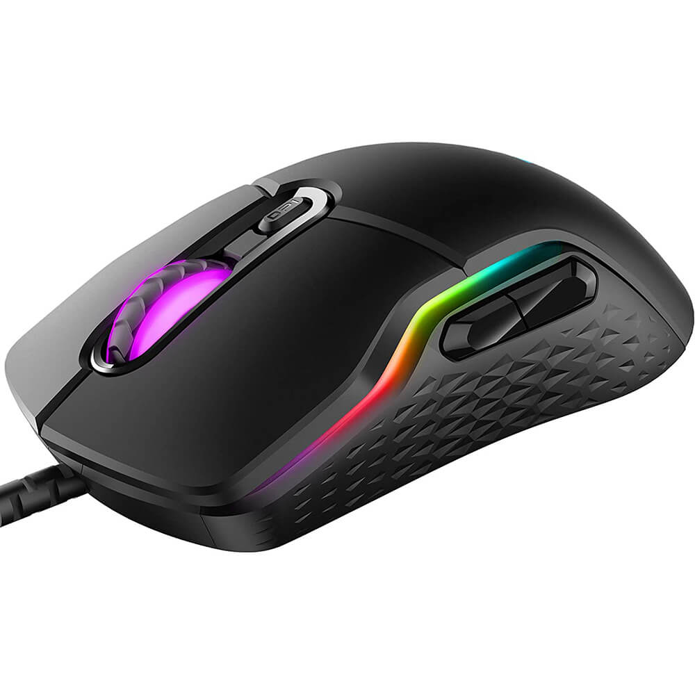 Rapoo VT200 Wired IR Optical Gaming Mouse – Black — side view