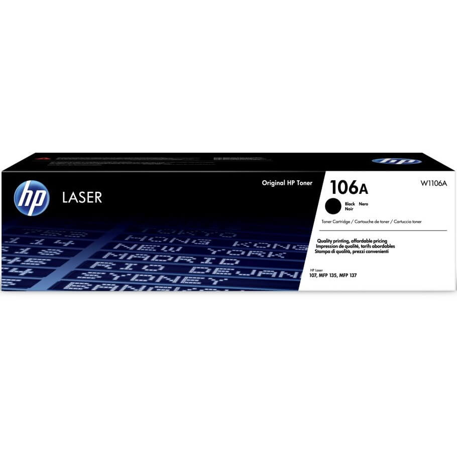 HP 106A Black Laser Toner Cartridge (W1106A) image 1