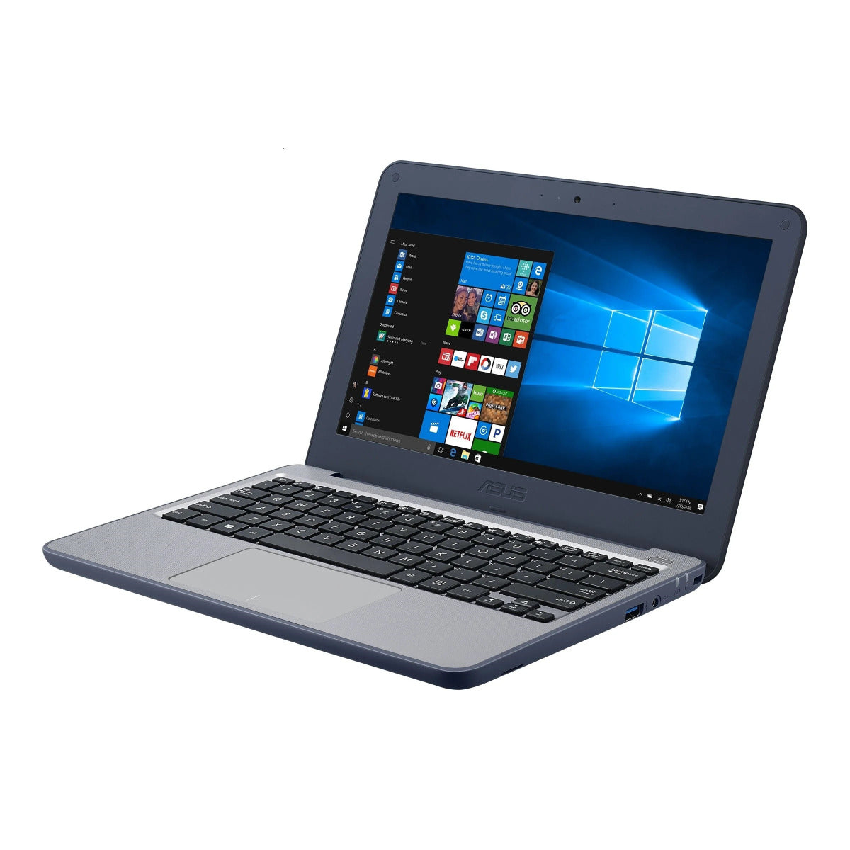 ASUS W202NA LTE Notebook PC – Celeron N3350 / 11.6″ HD / 4GB RAM / 64GB EMMC / Win 10 Home (W202NA-C464BLT) — front view