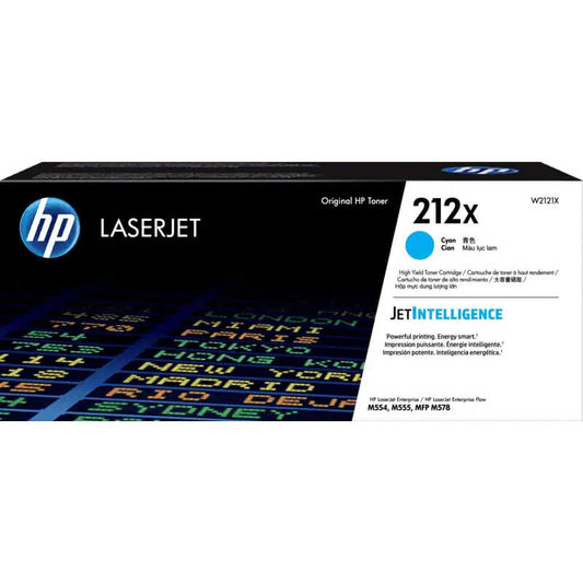 Genuine HP 212X High Yield Cyan LaserJet Toner Cartridge (W2121X) image 1