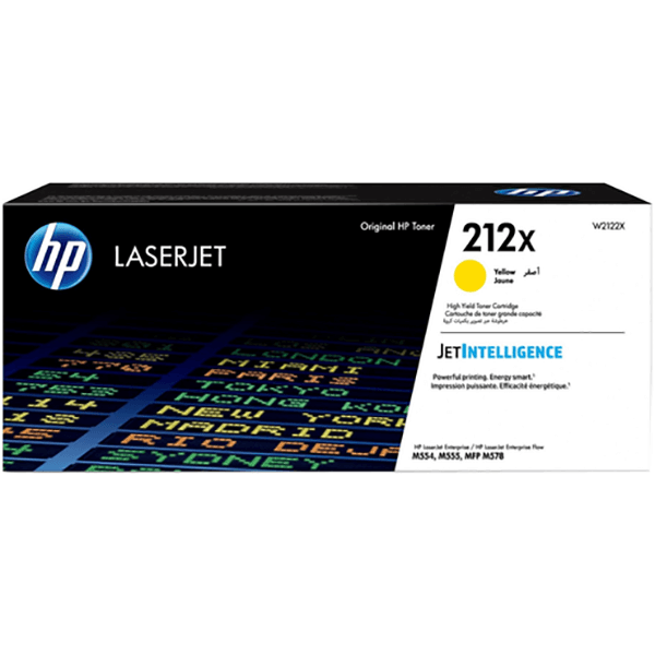 Genuine HP 212X High Yield Yellow LaserJet Toner Cartridge (W2122X) image 1