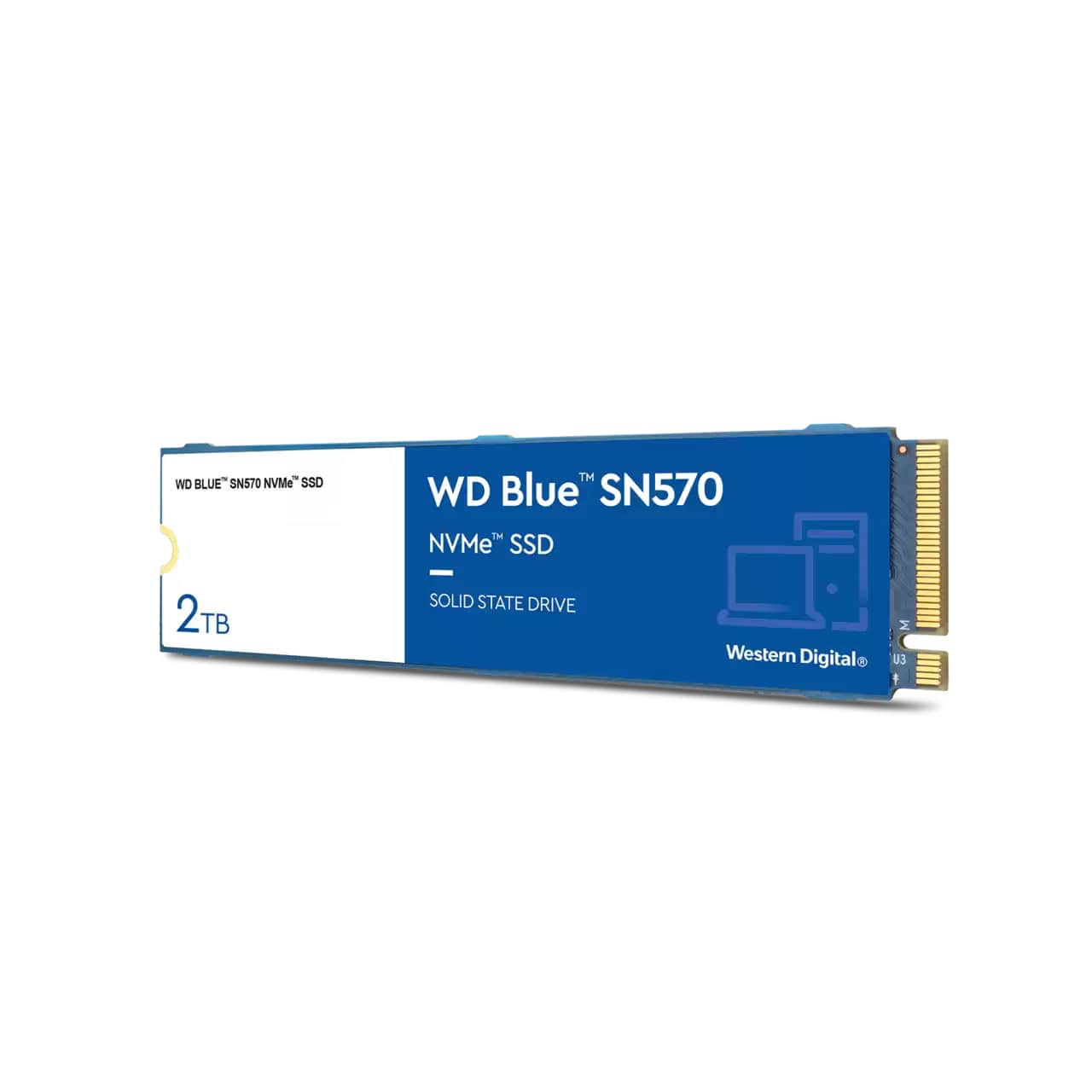 WD Blue SN570 2TB M.2 2280 PCIe Gen3 x4 NVMe Solid State Drive (WDS200T3B0C) image 1