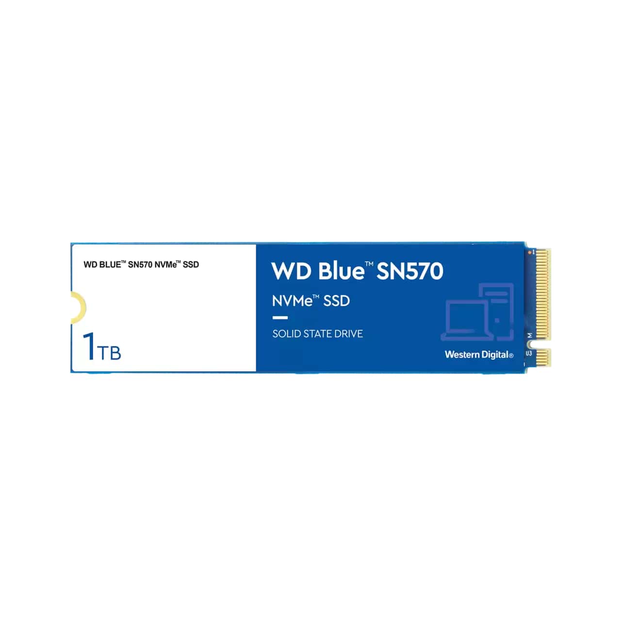 WD Blue SN570 1TB M.2 2280 PCIe Gen3 x4 NVMe Solid State Drive (WDS100T3B0C) image 1