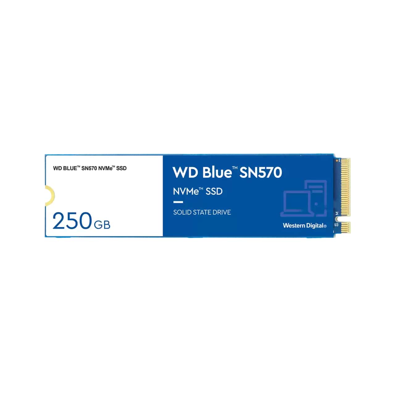 WD Blue SN570 250GB M.2 2280 PCIe Gen3 x4 NVMe Solid State Drive (WDS250G3B0C) image 1