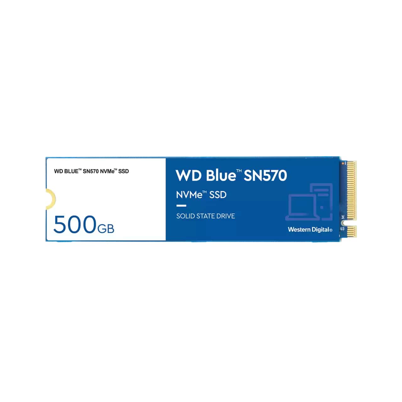 WD Blue SN570 500GB M.2 2280 PCIe Gen3 x4 NVMe Solid State Drive (WDS500G3B0C) image 1