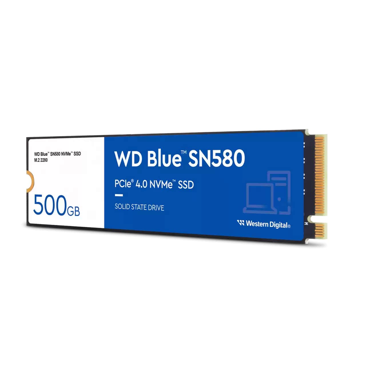 Western Digital Blue SN580 500GB M.2 2280 PCIe NVMe Gen4 x4 Solid State Drive (WDS500G3B0E) image 3