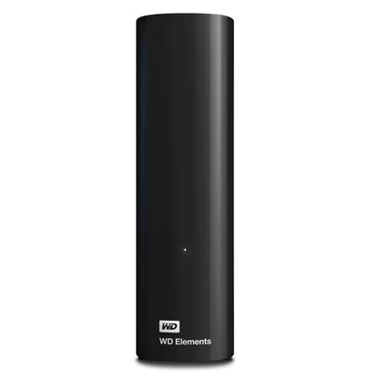Western Digital WD Elements 8TB Desktop Hard Drive Storage (WDBWLG0080HBK-EESN) — rear view