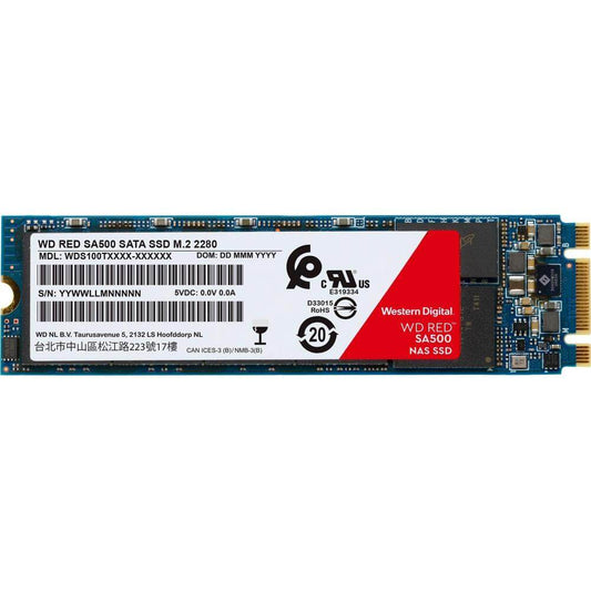 WD Red SA500 1TB NAS SATA M.2 2280 Solid State Drive (WDS100T1R0B) image 1