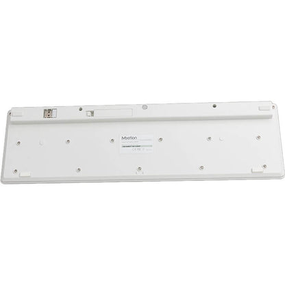 Meetion Wireless Standard Chocolate Keyboard – White (WK841WHITE) — front view
