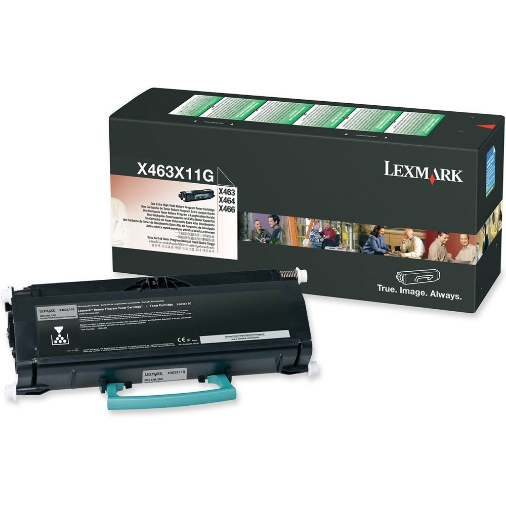 Lexmark X463X11G Extra High Yield Return Program Black Laser Toner Cartridge image 1