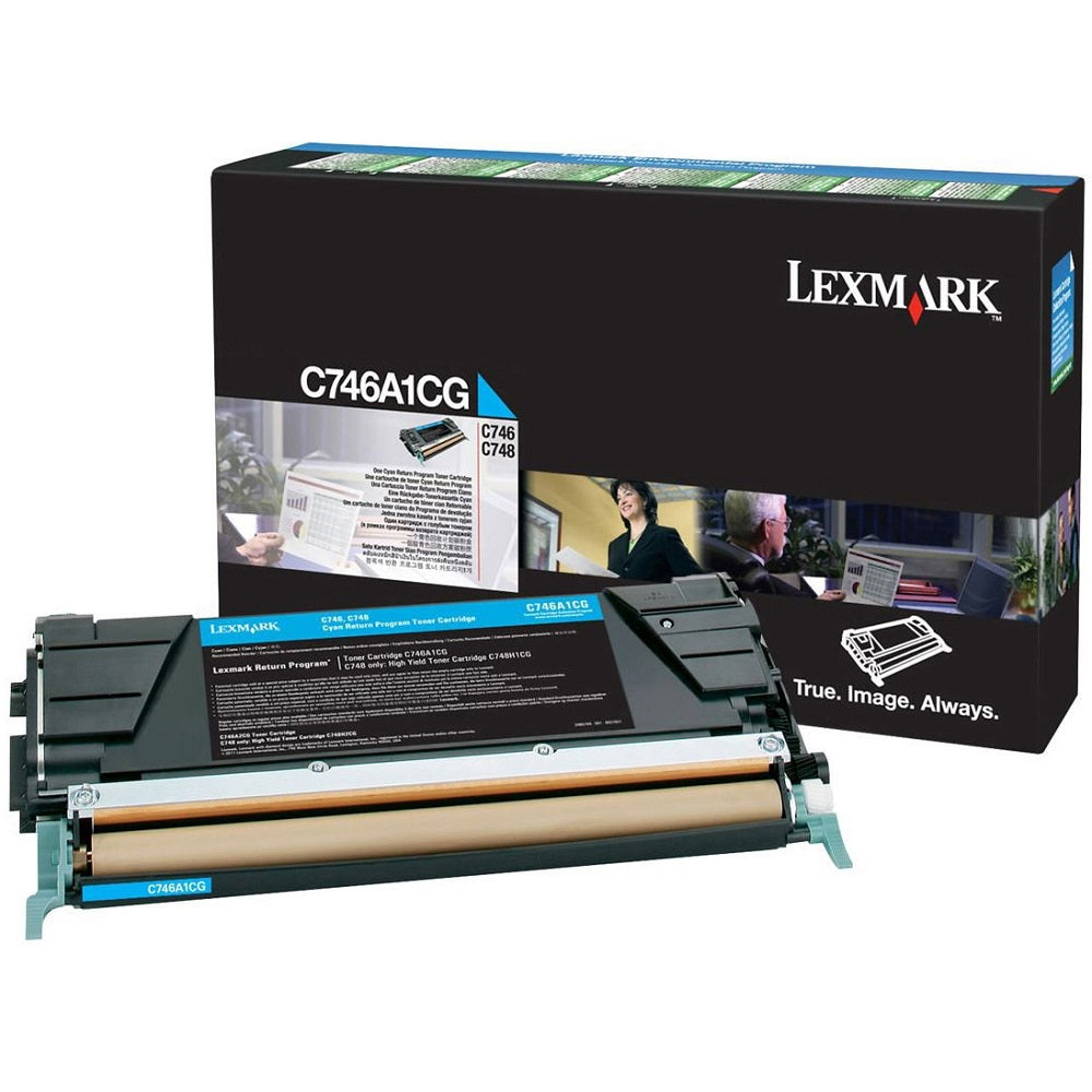 Lexmark X746A1CG Cyan Return Program Laser Toner Cartridge image 1