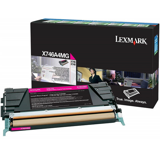 Lexmark X746A1MG Magenta Return Program Laser Toner Cartridge image 1