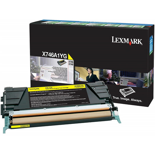Lexmark X746A1YG Yellow Return Program Laser Toner Cartridge image 1