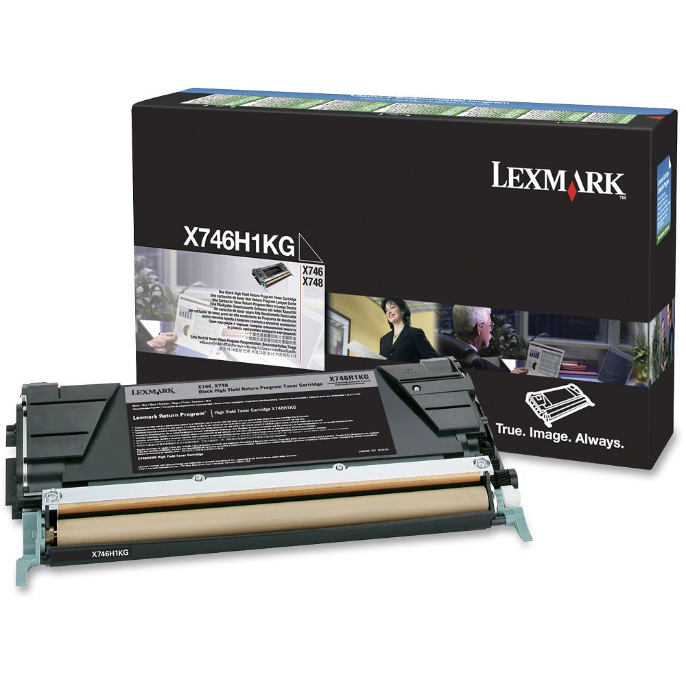 Lexmark X746H1KG Black High Yield Return Program Laser Toner Cartridge image 1