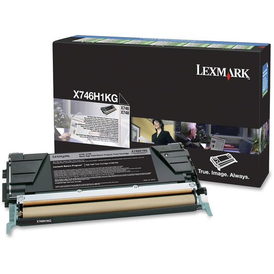 Lexmark X746H1KG Black High Yield Return Program Laser Toner Cartridge image 1
