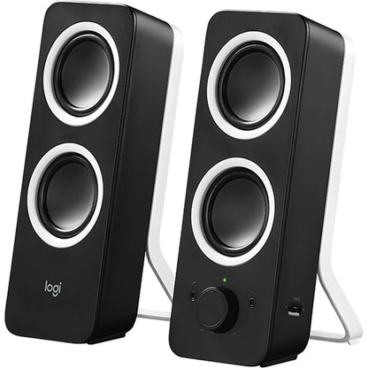 Logitech Z200 Stereo Speakers – Midnight Black (980-000810) — front view